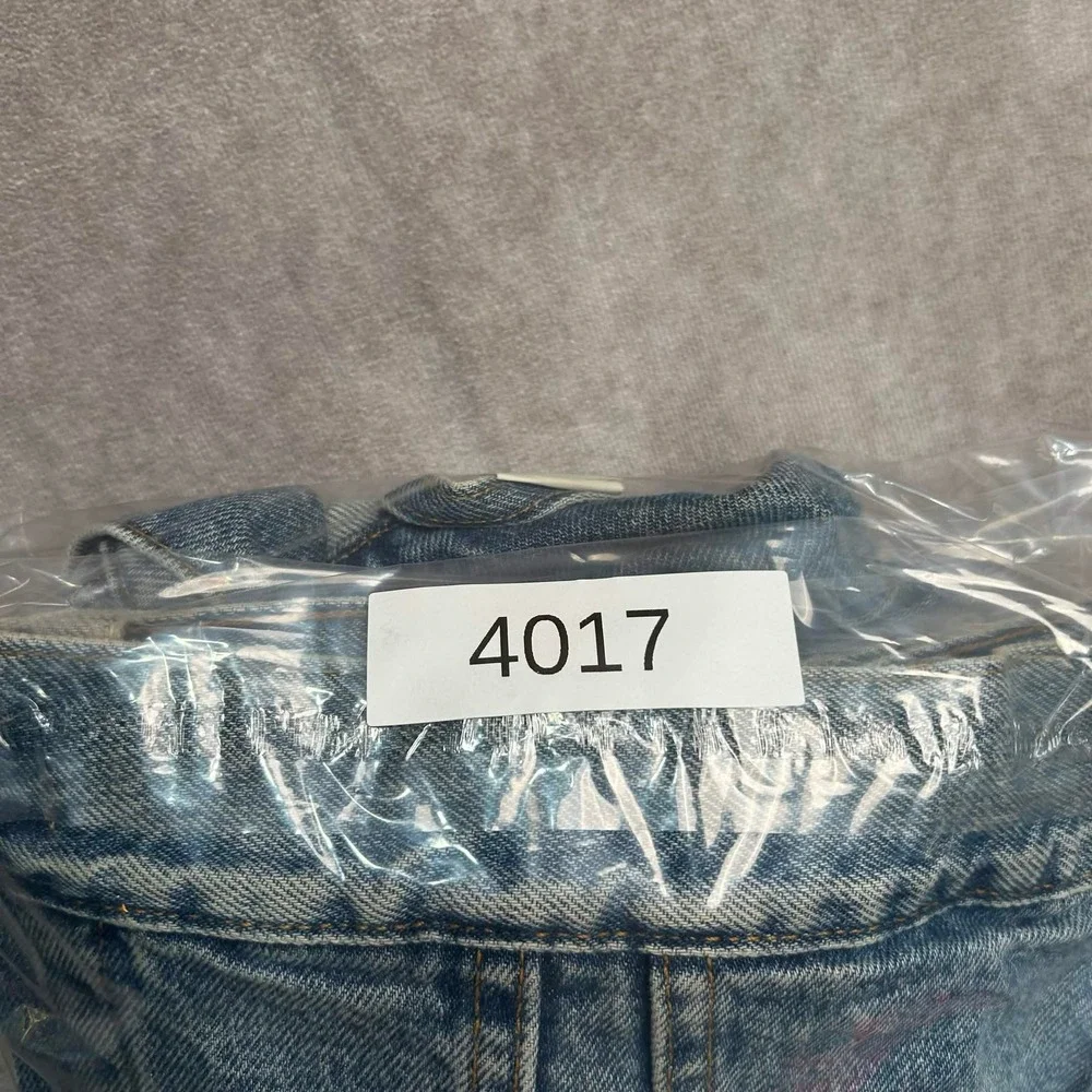 Vtg 90s Levis Mens 70507-0389 Denim Trucker Jacket Light Wash Blue Small Type 3 - Picture 5 of 5